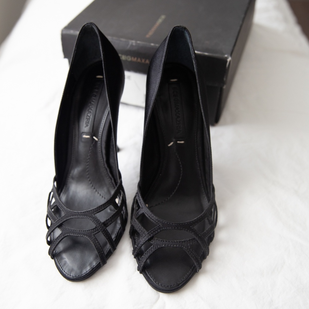 BCBGMaxAzria Ma-Kacie Open-Toe Heels